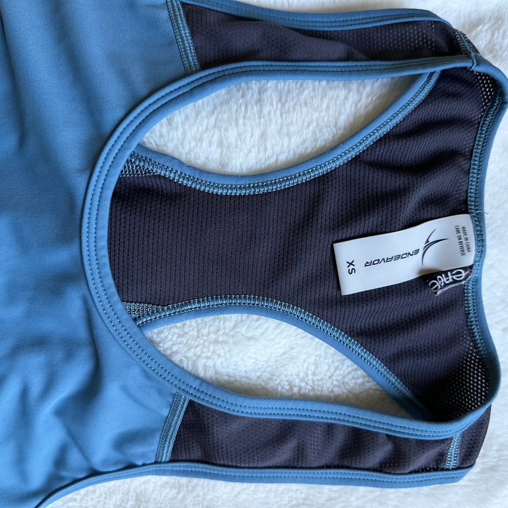 Women's Endeavor Athletic Wear Two-toned Blue and Gray Tank Top - Picture 6 of 6